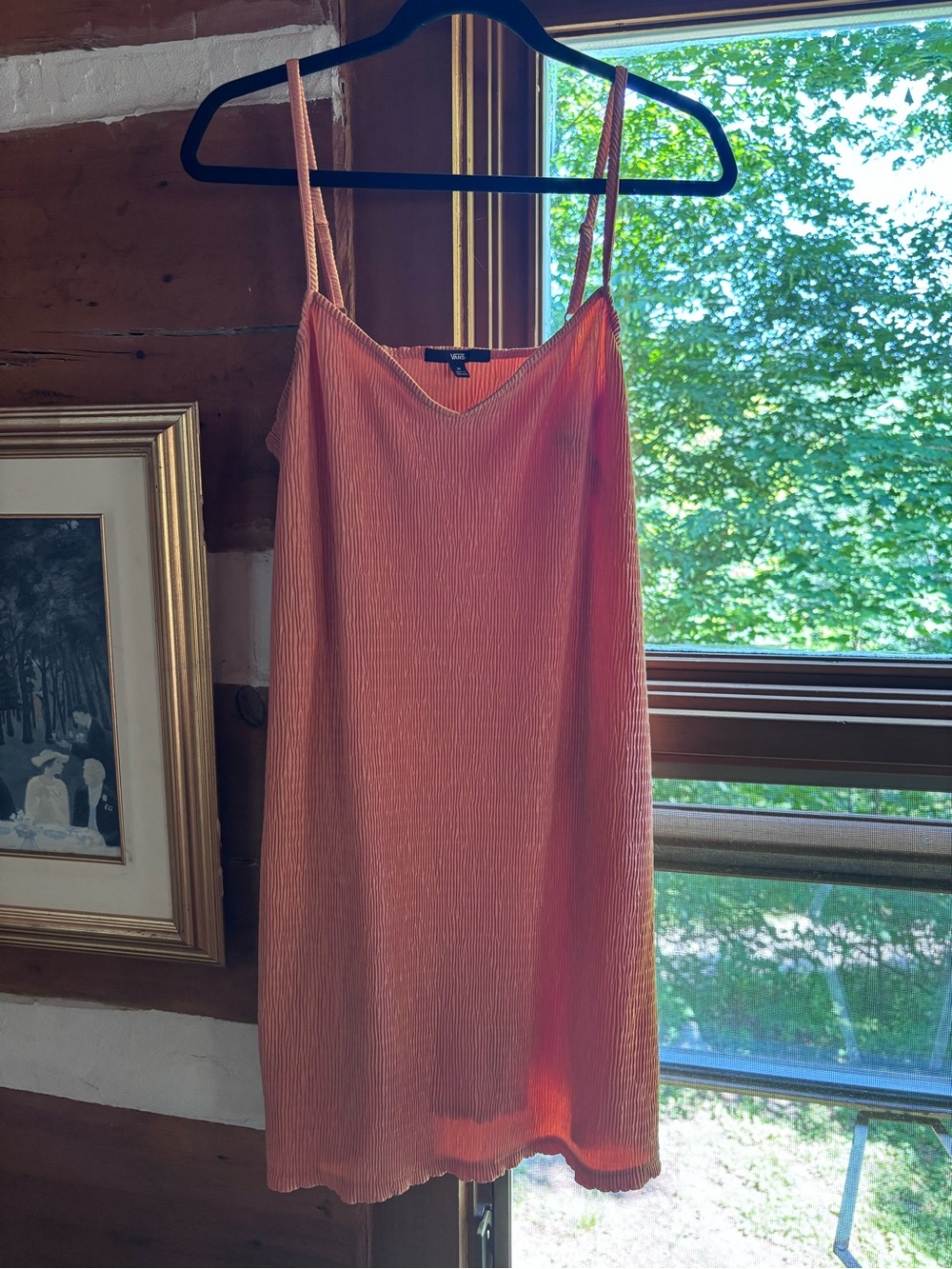 Vans Coral Pink Slip Dress with Thin Straps